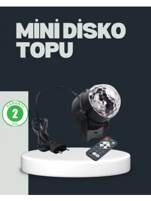 Rgb Led Disko Küresi 7 Modlu Uzaktan Kumandalı