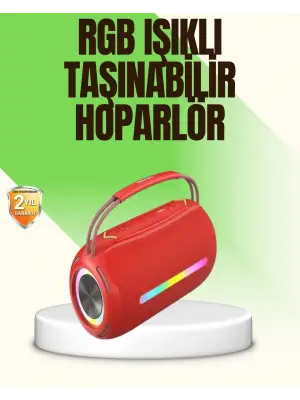 Rgb Led Işıklı 20w Taşınabilir Bluetooth Hoparlör Ipx6 Suya Dayanıklı