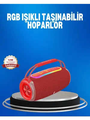 Rgb Led Işıklı 20w Taşınabilir Hoparlör Bluetooth 5.3 + Type-c Şarj