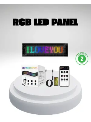 Rgb Led Panel – Mobil Uyumlu, Yazı Ve Gıf Destekli, Usb Bağlantılı Dekoratif Ekran
