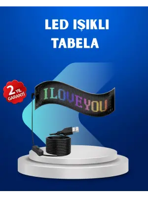 Rgb Renkli Led Ekran Tabela Usb Bağlantılı Ve Kayan Yazı Destekli