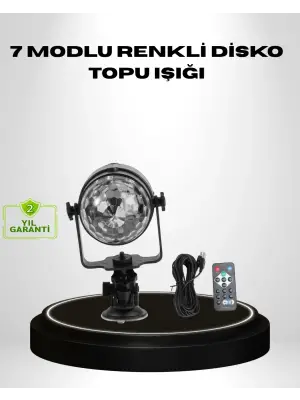 Ritme Duyarlı Led Disko Topu – Renkli Işık Gösterili Parti Lambası