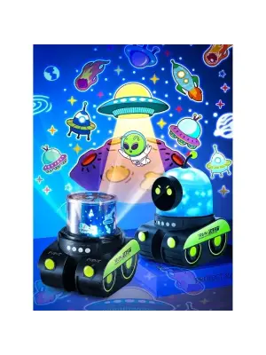 Robot Tasarımlı Projektör Gece Lambası