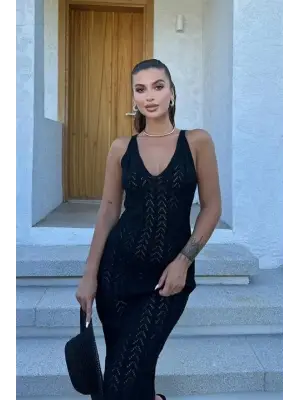 Rosalia Sırt Dekolteli Elbise 2761