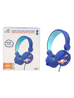 S02002604 -SUN-GLE-ECH-KULAKLIK MİKROFONLU KABLOLU UZAY RESİMLİ MV.