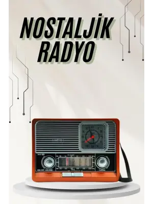 Saatli Fenerli Bluetooth Nostaljik Radyo Aux Sd Usb Girişli Bluetooth Hoparlör