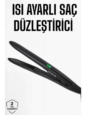 Saç Düzleştirici Isı Ayarlı Döner Kablo Yıpranma Karşıtı