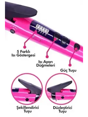 Saç Düzleştirici Şekillendirici Saç Maşası İkili Şekillendirici Isı Ayarlı