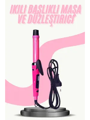 Saç Düzleştirici Şekillendirici Saç Maşası İkili Şekillendirici Isı Ayarlı