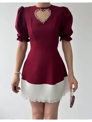 Safe Kalp Detaylı Elbise