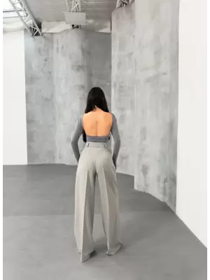 Sante Çi̇zgi̇li̇ Bel Kuşakli Palazzo Pantolon