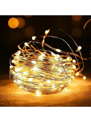 Sarı Peri LED Flaşlı Işık – 3 Metre Dekoratif Oda ve Organizasyon Aydınlatması