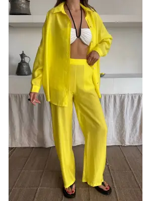 Omarı Rahat Kumaşı ve Şık Tasarımıyla Takım Elbise - Sarı