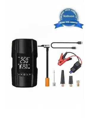 Şarjlı 10.000 Mah Akıllı Dijital Lastik Şişirme Pompası | 150 Psı | 12v Akü Şarj Takviyeli