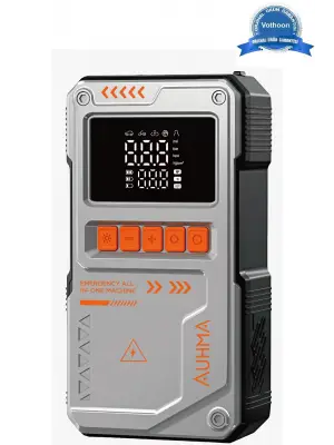 Şarjlı 10.000 Mah Akım Korumalı Taşınabilir Çanta Araç Akü Şarj Takviyeli Işıklı Hava Kompresörü Powerbankli