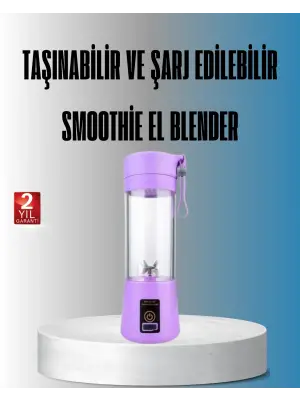 Şarjlı 380ml Portatif Smoothie Blender Usb Mini Shake Yapıcı