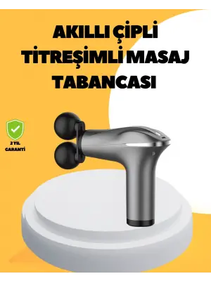 Şarjlı 4 Başlıklı Titreşimli Masaj Aleti Derin Kas Masajı Sporcu Destekli