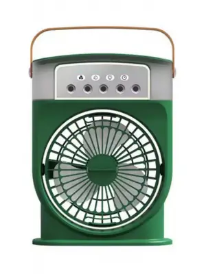 Şarjlı 600 Ml Su Hazneli Taşınabilir Masaüstü Vanilatör  Güçlü Fan Ve 2000 Mah Pil Yeşil