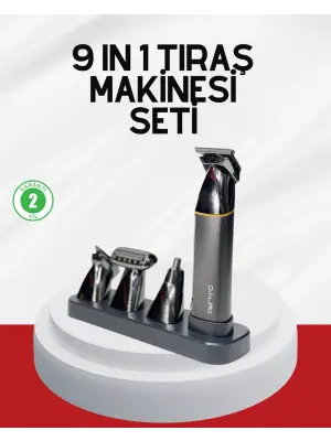 Şarjlı 9’u 1 Arada Çok Amaçlı Erkek Bakım Seti Yıkanabilir Başlıklar