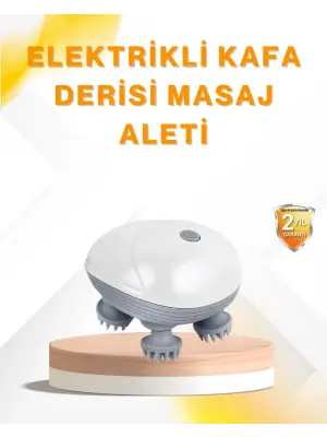 Şarjlı Kafa Masaj Aleti 3 Hız Ayarlı Derin Masaj