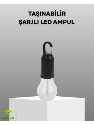 Şarjlı Kancalı Led Lamba – Kamp, Balkon Ve Acil Durum Işığı