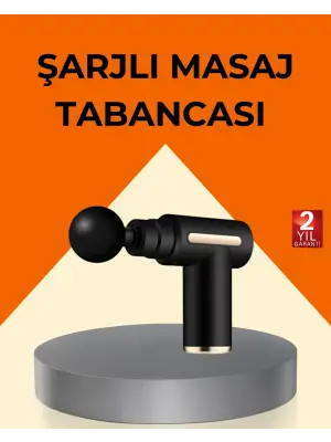 Şarjlı Kas Masaj Aleti 6 Kademe 4 Başlık Derin Doku Ems Titreşim Sporcu Masaj Tabancası
