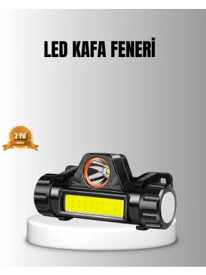 Şarjlı Led Kafa Feneri – Çift Fonksiyonlu, 200lm Işık Gücü, Ip44 Suya Dayanıklı