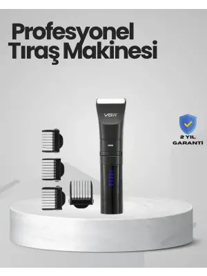 Şarjlı Tıraş Makinesi –dijital Ekranlı, Hızlı Şarjlı, Profesyonel Kesim Seti