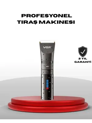 Şarjlı Tıraş Makinesi – Dijital Ekranlı, Ipx7 Su Geçirmez, Titanyum Bıçaklı