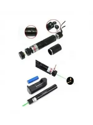 Şarjlı Turbo Yeşil Lazer Pointer Kibrit Yakabilen 15000 Mv Güç 5000mw
