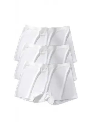 Omarı Görünmez İz Yapmayan Kadın Mini Şort Boxer - Beyaz