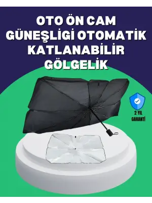 Şemsiye Tasarımlı Katlanabilir Araç Güneşliği – Geniş Uyumlu, Uv Koruma