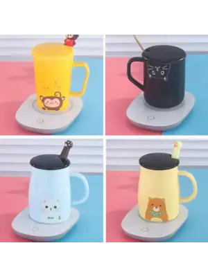 Omarı Sabit 55 Derece Sıcaklık Seramik Metal Kupa Isıtıcı