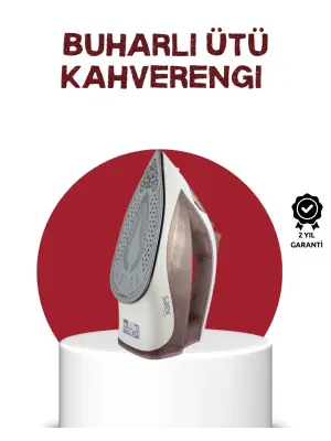 Seramik Tabanlı Buharlı Ütü 2200w Dikey Ütüleme 300ml Kahverengi
