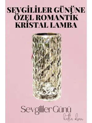 Sevgililer Gününe Özel Romantik Kristal Gece Lambası Sevgiliye Hediye