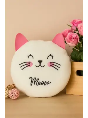 Sevimli Kedi Orta Boy Bebek Çocuk Yastık