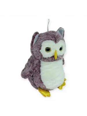 Sevimli Peluş Baykuş 25 cm - Mor