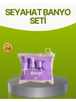 Seyahat Banyo Seti 5 Parça Şeffaf Taşıma Çantalı 30 Ml