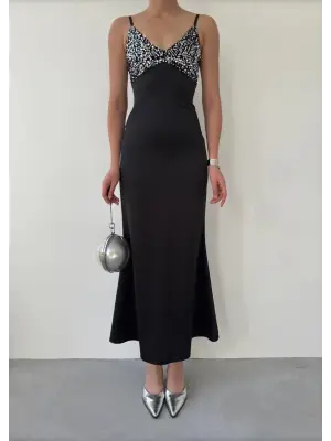 Omarı İp Askılı Yazlık Elbise