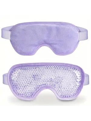 Sıcak Ve Soğuk Boncuklu Buz Jeli Terapi Göz Maskesi (mor)