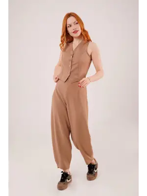 Omarı Şık ve Trend Camel Yelek Modelleri