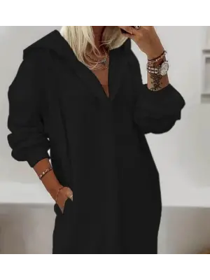 Omarı Modern Kapüşonlu Elbise