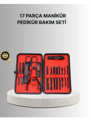 Şık Kutu Tasarımlı 17 Parça Manikür Pedikür Seti Dayanıklı Ve Hijyenik