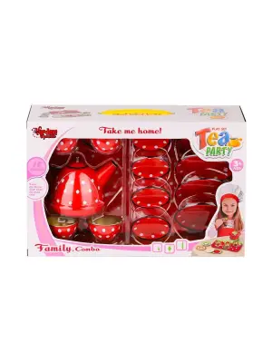 Omarı Metal Çay Seti 15 Parça Puantiyeli Tasarım