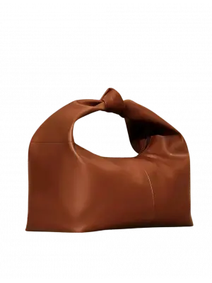 Şık Tasarım  Deri Kadın Kol Çantası-Kahverengi