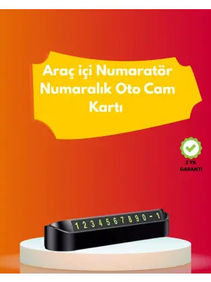 Şık Ve İşlevsel Fosforlu Araç Numaratörü – Kolay Kullanım, Yüksek Görünürlük