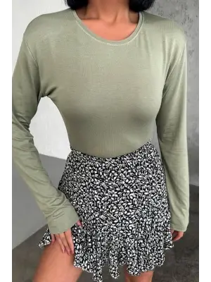 Omarı Rahat ve Şık Uzun Kollu Viskon Penye Body