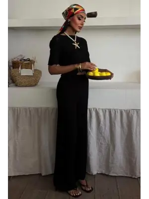 Omarı Şık Triko Bluz Pantolon Takımı