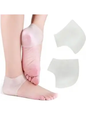 Silikon Topuk Çorabı Beyaz Renk