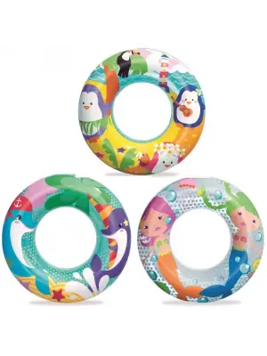 Omarı Şık ve Dayanıklı 51 Cm Simit Desenli Havuz Şişme Yatağı